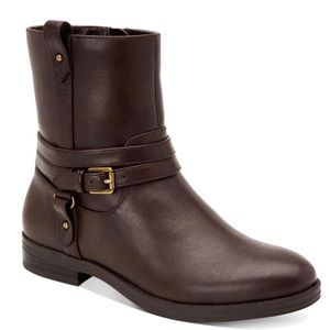 Style & Co. Womens State Faux Leather Flat Booties